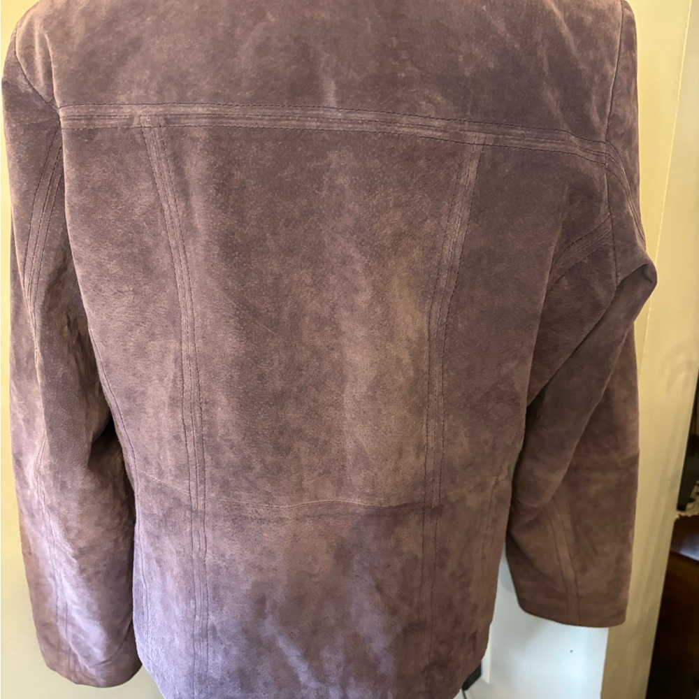 Y2K relativity Womens lavender suede jacket, large - Picture 4 of 7